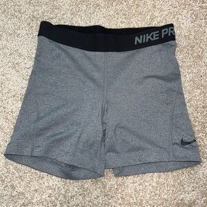 Gray Nike Pro Shorts
